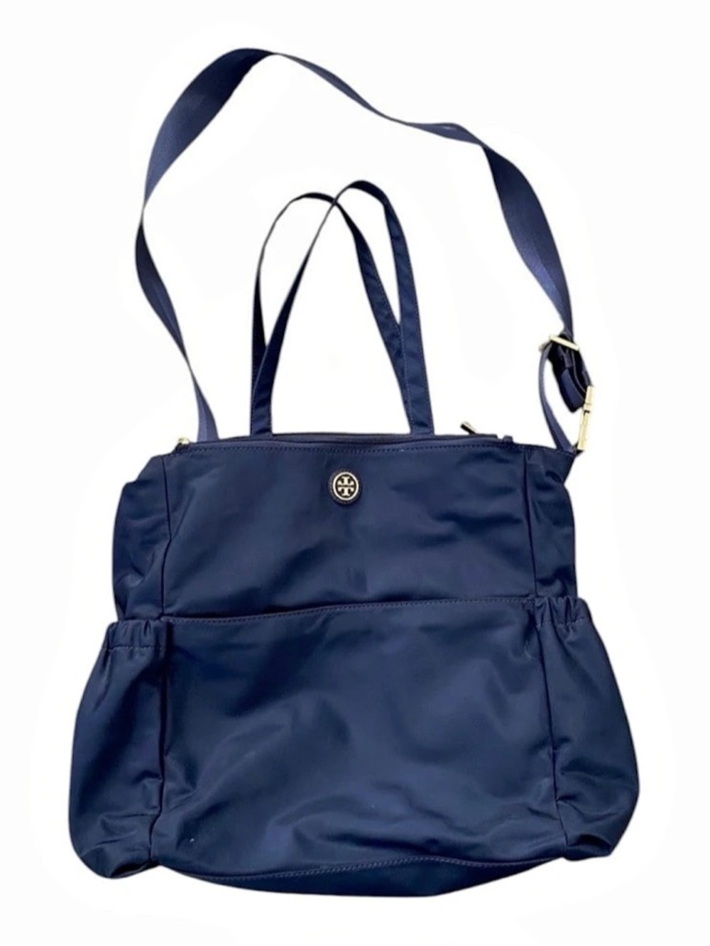 Tory Burch Navy Blue Nylon Baby Bag
